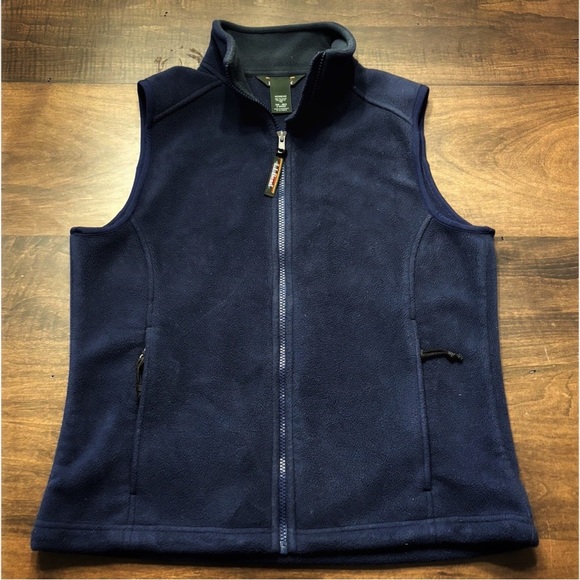 L.L. Bean Dark Blue Fleece Vest - Picture 1 of 5
